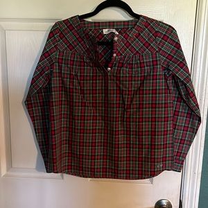 NWT Vineyard Vines Holiday Plaid Popover Size L
